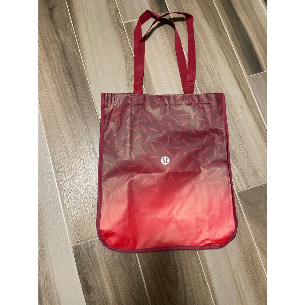 Lululemon Large Reusable Tote Bags - Lululemon Holiday Gift Bag Red